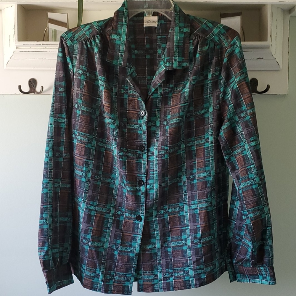 Vintage Pykettes Polyester button up